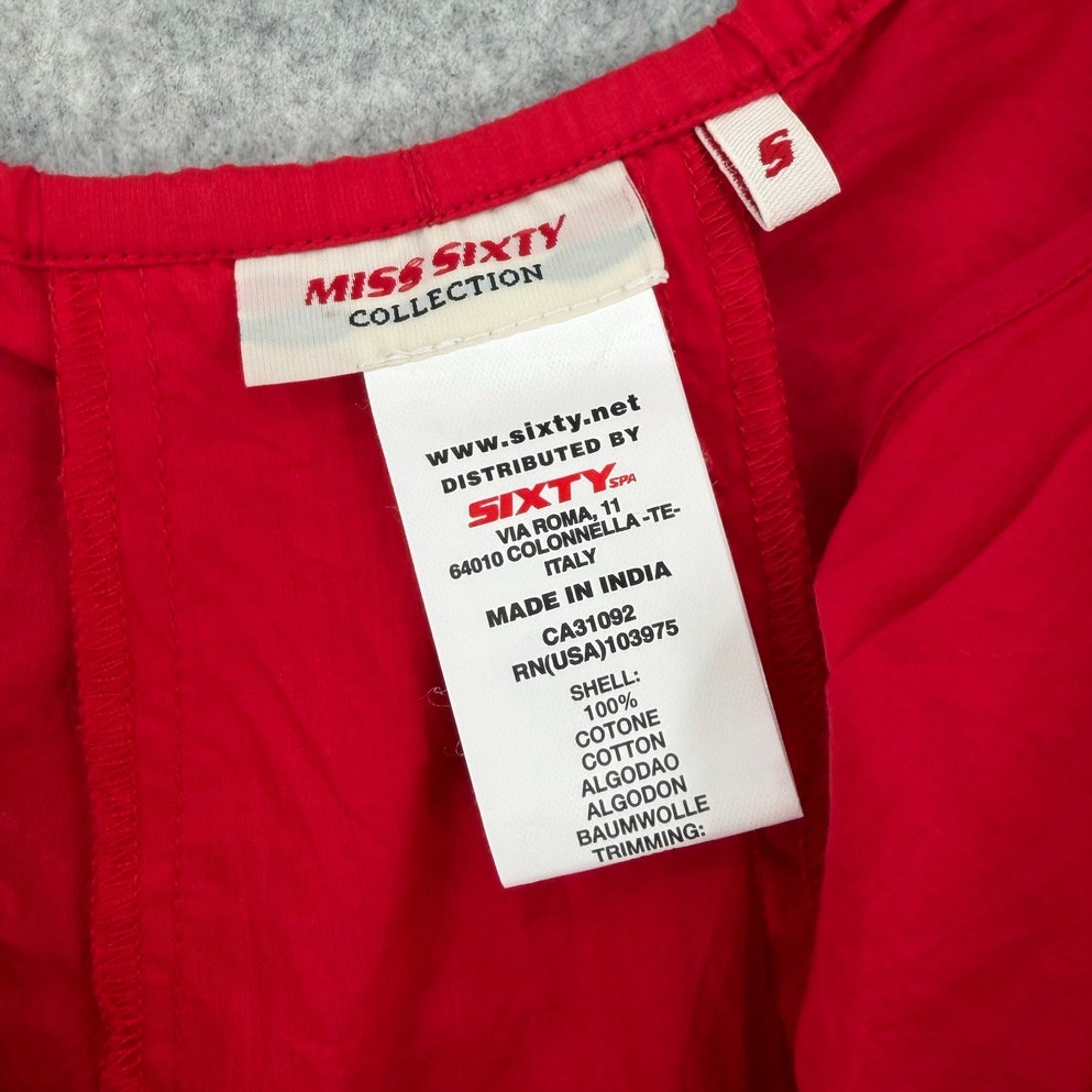 Nwt Miss Sixty Red Strappy Banya Mini Dress Y2k 2000's Size Small — image 3 of 8